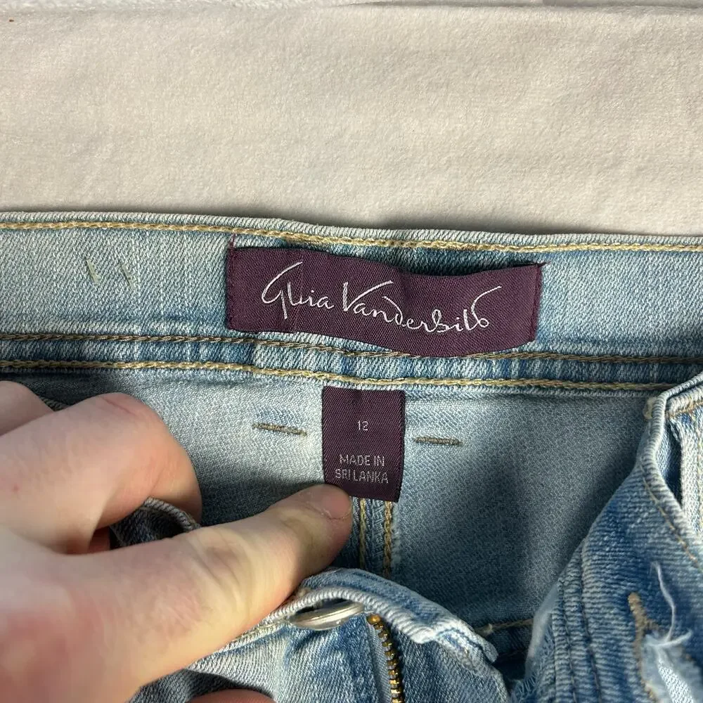Gloria Vanderbilt Classic High Rise Tapered Jeans - Light Wash - Size 12 - Picture 8 of 13